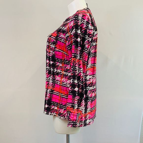 SHARON YOUNG PINK ZIP UP TOP - Picture 2 of 8